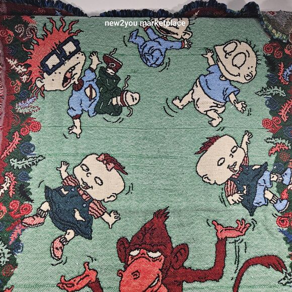Vintage Rugrats Tapestry Throw Blanket Northwest Company 1990s Rugrats the movie - Picture 10 of 12